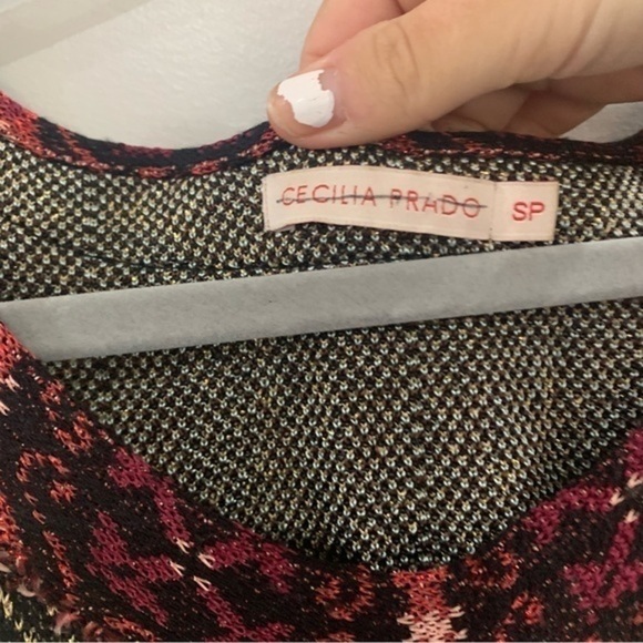 ✅ Anthropologie Cecilia Prado Dress Medallion Shift in Multicolor Knit - Picture 3 of 4